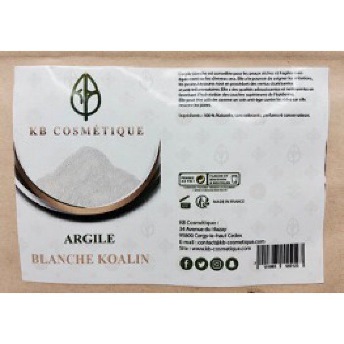 Argile blanche Kaolin en poudre - 90g - Boutique Au savon de Marseille