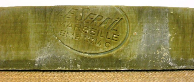 Savon de Marseille Le Sérail barre verte 100% huile d'olive 1,6KG x 15