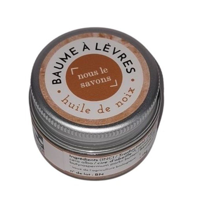 Baume à lèvres huile de noix bio 15g NOUS LE SAVONS