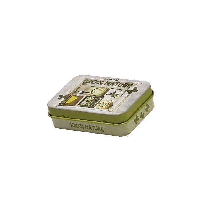 Boite pour savon 60g 100% nature verte