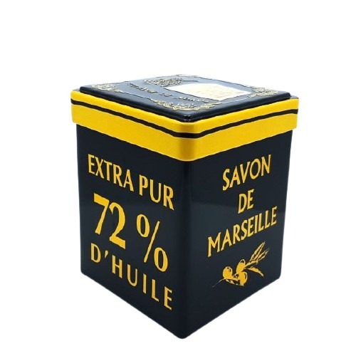 Boite à savon de Marseille métal cube noire