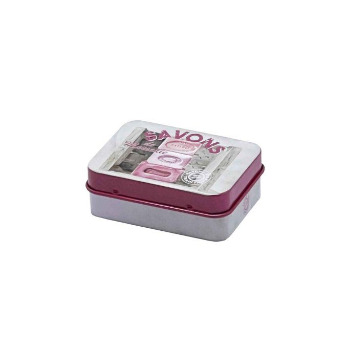 Boite pour savon 60g savon rose