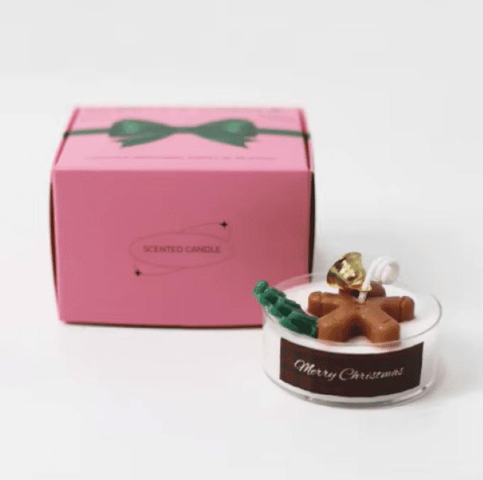 Bougie de Noël bonhomme pain d'épices