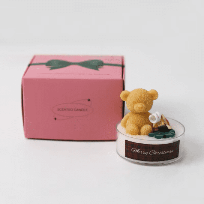 Bougie de Noël nounours | chocolat