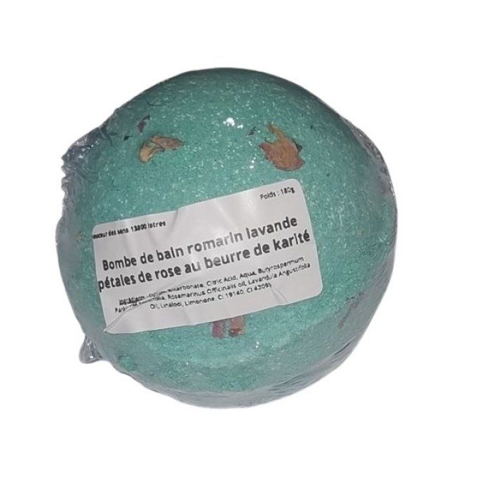 Boule de bain au karité romarin lavande 180g