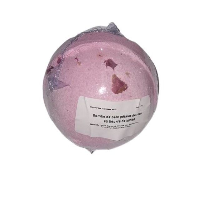 Boule de bain au karité - pétales de rose 180g