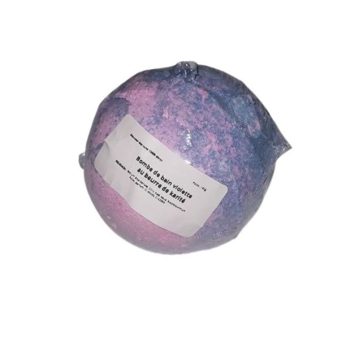 Boule de bain au karité - violette 180g 