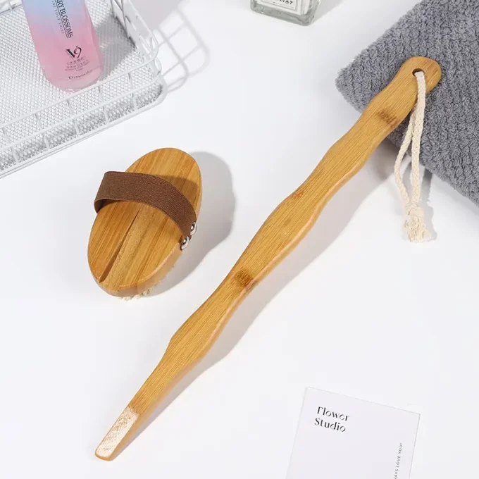 Brosse de gommage corps poignée longue