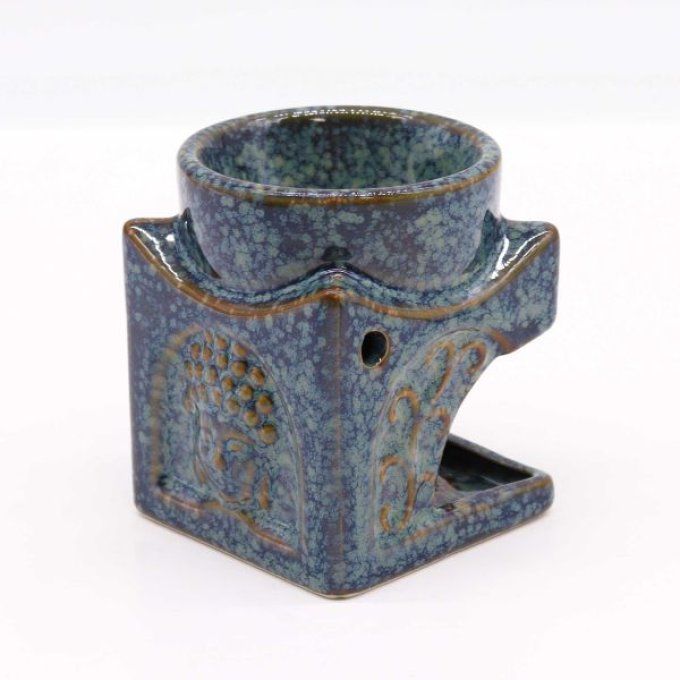 Brûle parfum bouddha carré bleu
