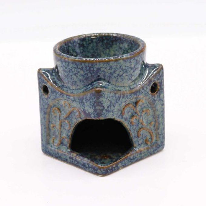 Brûle parfum bouddha carré bleu