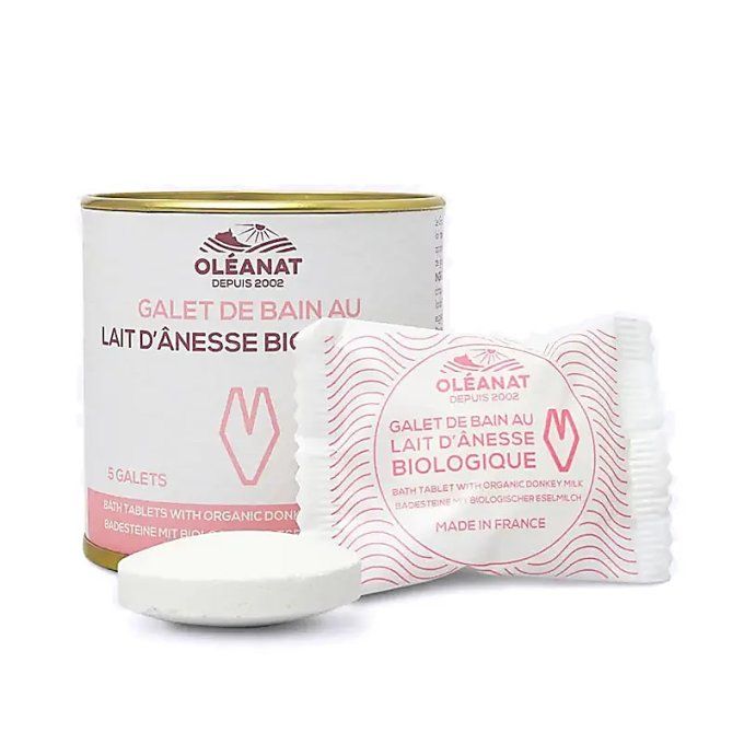 Galets de bain bio au lait d'ânesse X 5 | OLEANAT