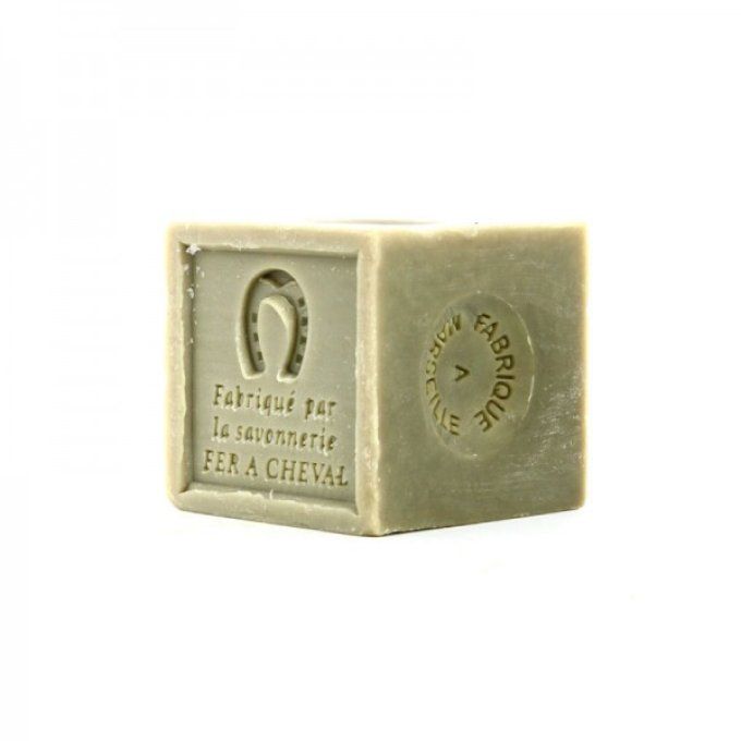 Savon de Marseille vert huile d'olive cube 300g | fer à cheval