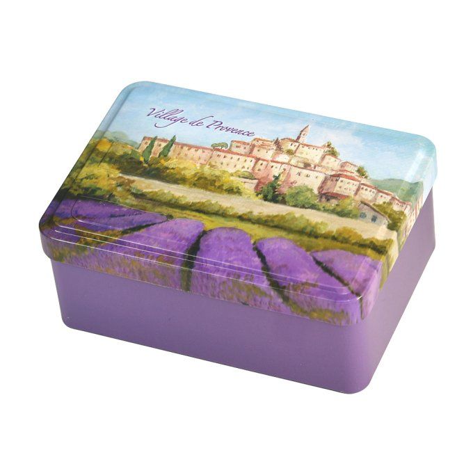 Demi boite métal savon lavande 5