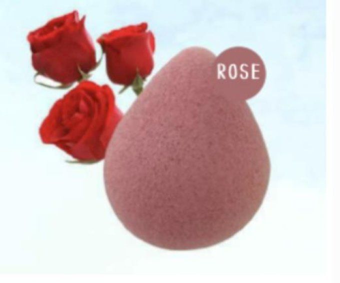 Eponge de konjac anti-âge rose