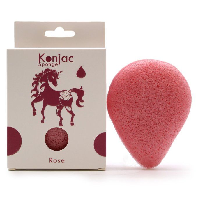 Eponge de konjac anti-âge rose