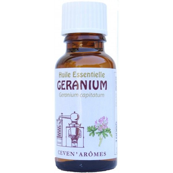Huile essentielle de géranium 20ml | CEVEN ARÔMES    