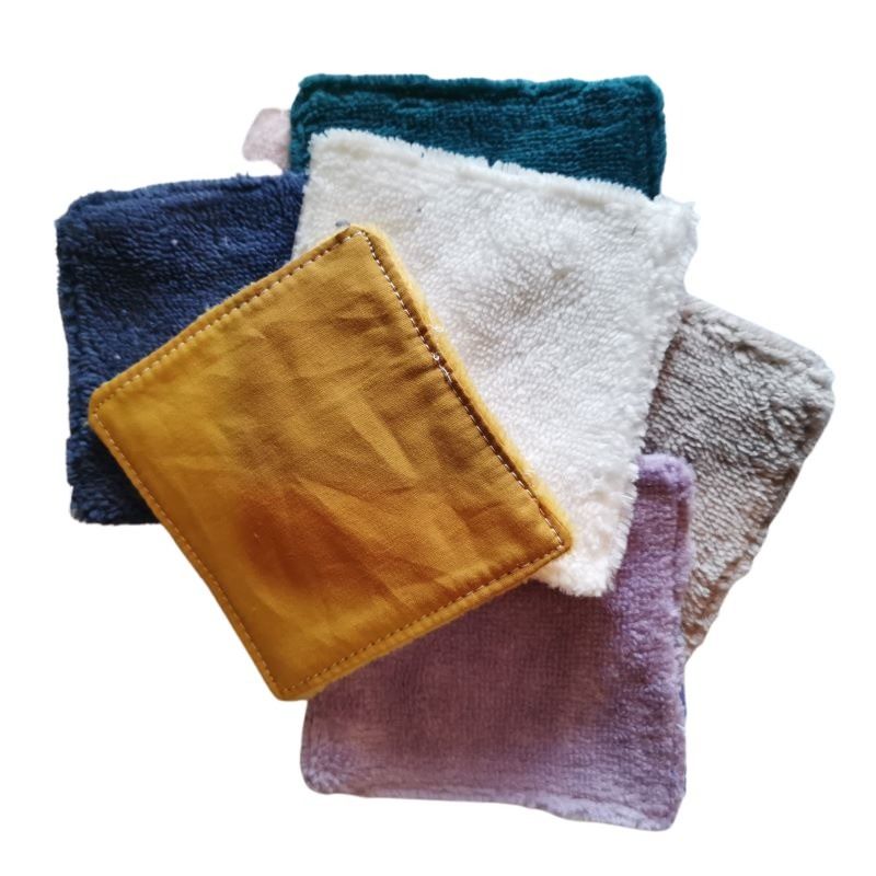 Lingettes en coton & bambou bio x 8 & sac en coton - Mgr-distribution