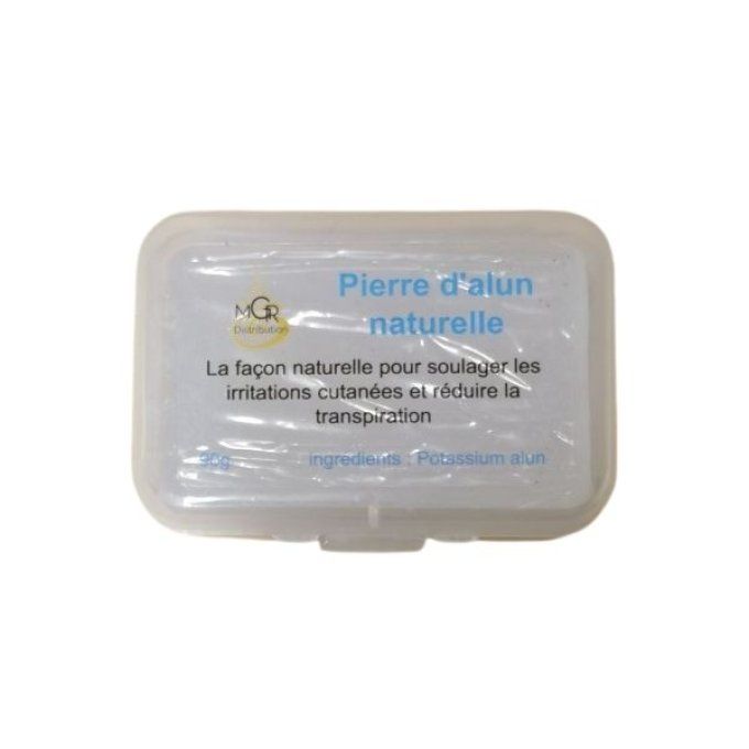 Pierre d'alun naturelle 90g avec étui