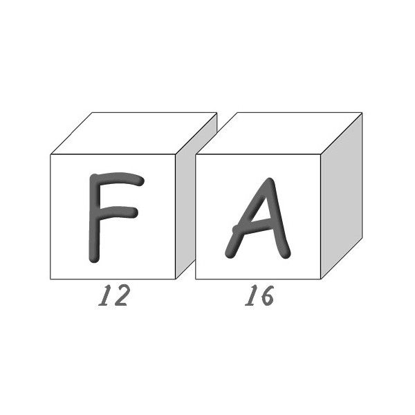 Savons Alphabet lettres F/A boite de 28  