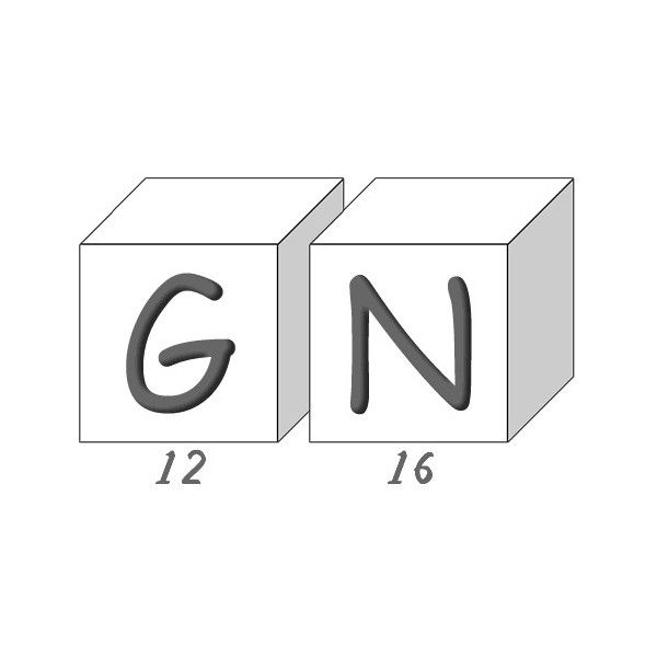 Savons Alphabet lettres G/N boite de 28 