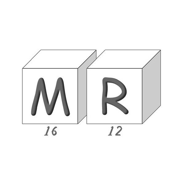 Savons Alphabet lettres M/R boite de 28  