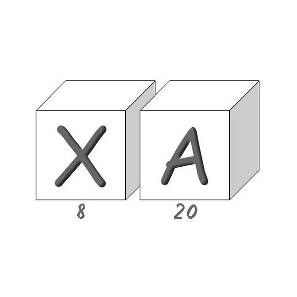 Savons Alphabet lettres X/A boite de 28  