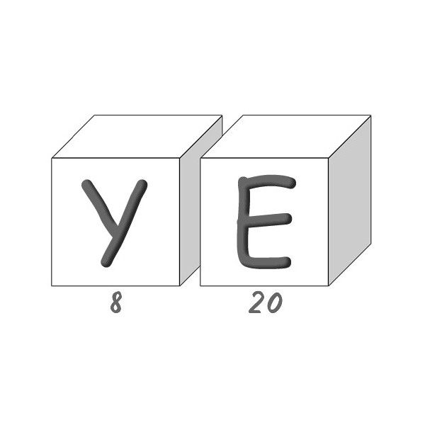 Savons Alphabet lettres Y/E boite de 28 