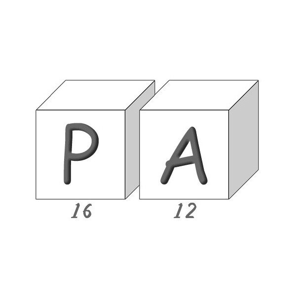 Savons Alphabet lettres P/A boite de 28   
