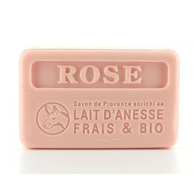 Savon au lait d'ânesse frais et bio rose 100gr