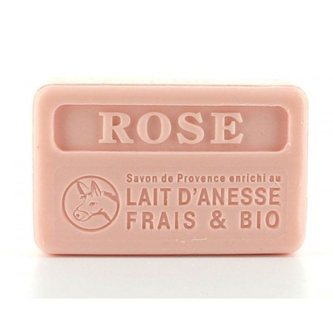 Savon au lait d'ânesse frais et bio rose 100gr