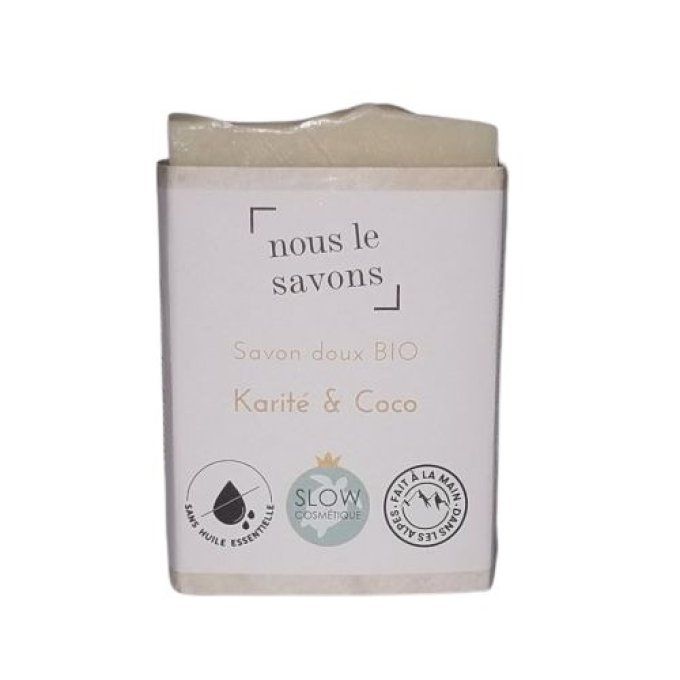 Savon doux karité coco bio 100g | Nous le savons