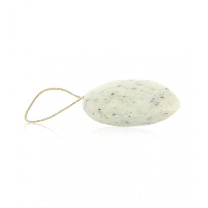Savon galet exfoliant au lavandin corde 155g