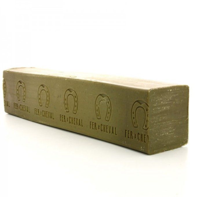 Savon de Marseille vert huile d'olive barre 2kg | fer à cheval
